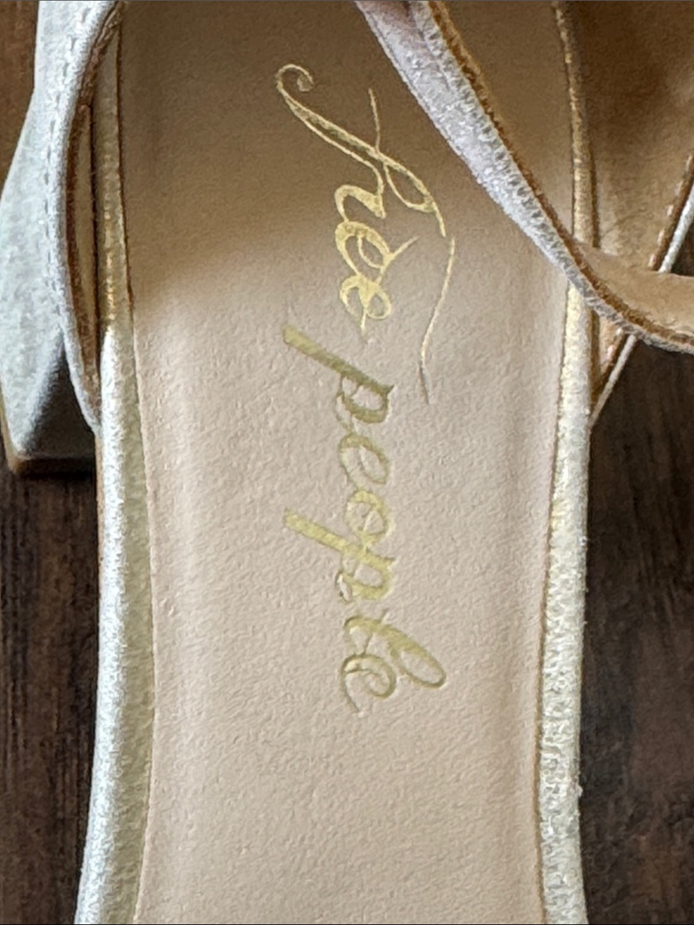 Free People Shimmery Metallic Marigold Open-Toe Ankle-Strap Block Heel Sandals - Picture 3 of 11